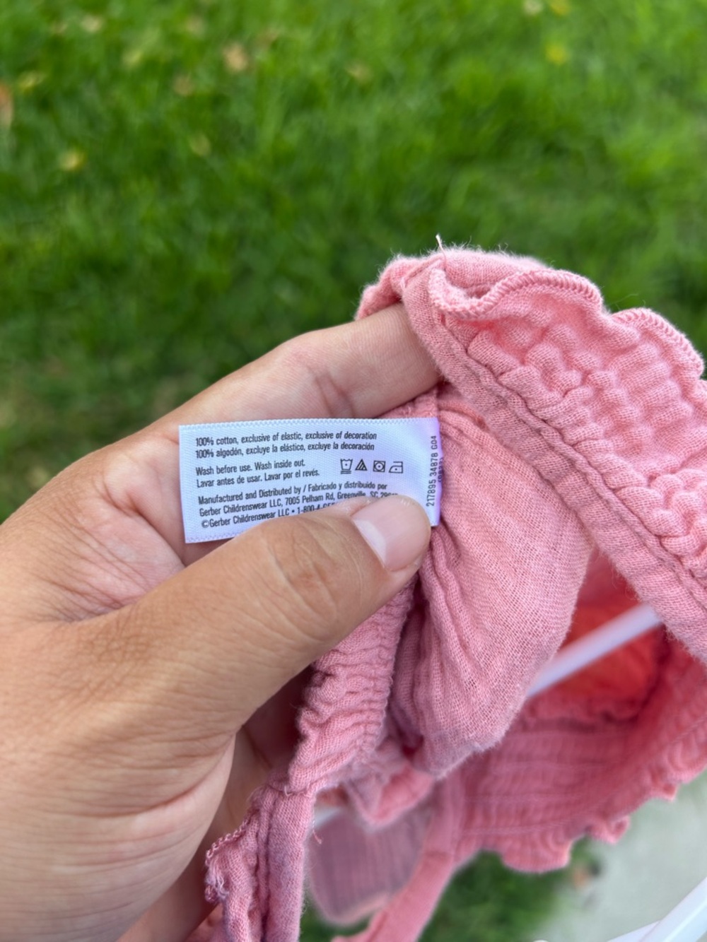 Gerber Pink Ruffled Romper One-Piece - Picture 6 of 6